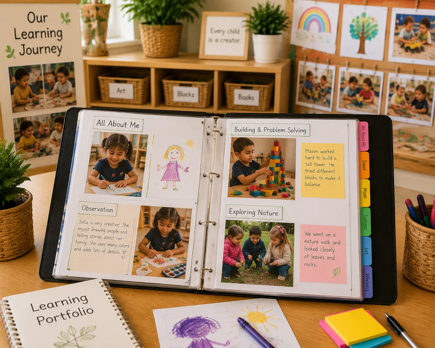 Documentação de portfólio de aprendizado infantil